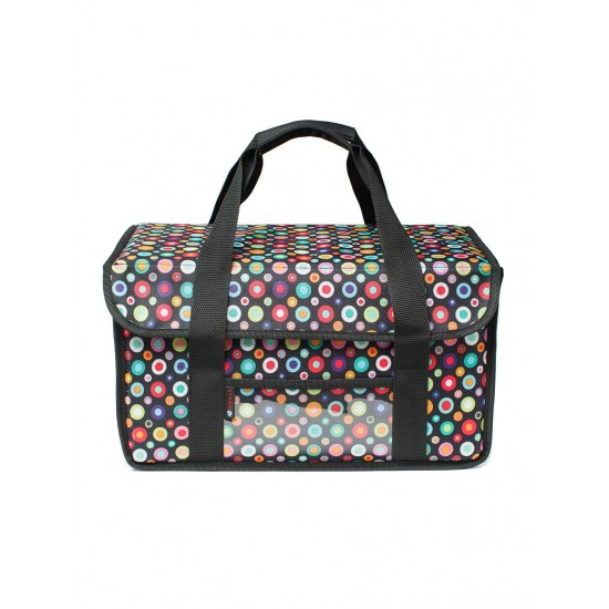 Isothermal Delivery Coffee Bag Black With Dots Isothermal Delivery Coffee Bag Black With Dots