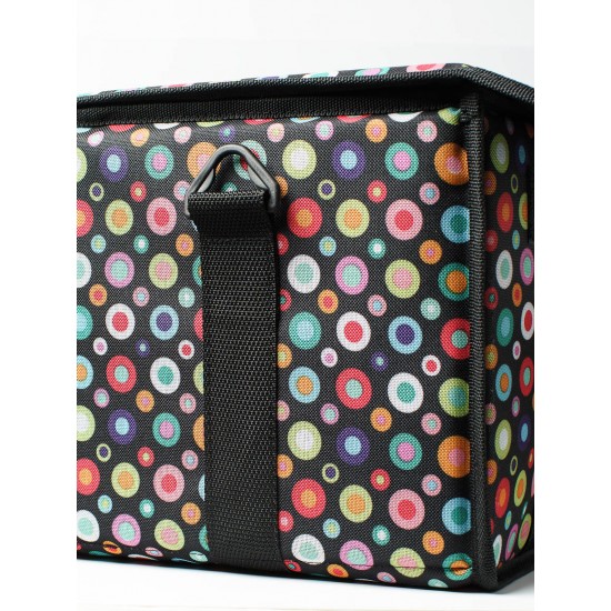Isothermal Delivery Coffee Bag Black With Dots Isothermal Delivery Coffee Bag Black With Dots