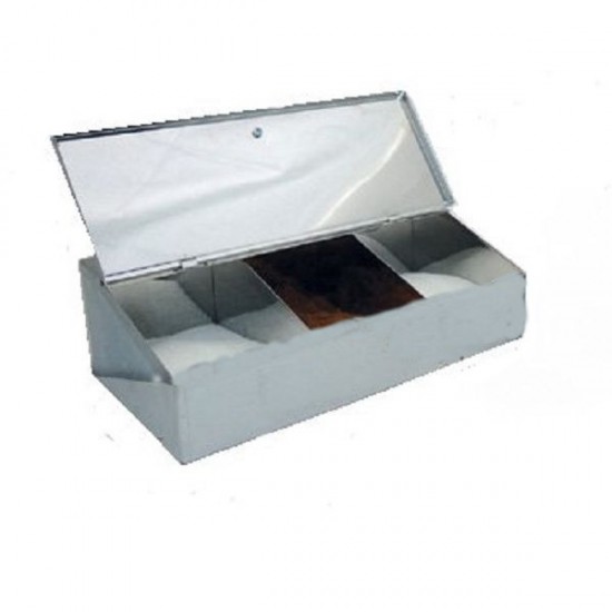 Κουτί Αποθήκευσης Καφέ Inox - 3 θέσεων 