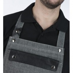 New Collections Barista Jean Apron With Leather P3550-1