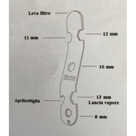 Metallurgica Motta 4800/00 Barista key