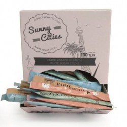 Sunny Cities Λευκή Κρυσταλλική Ζάχαρη Sticks 100 τμχ