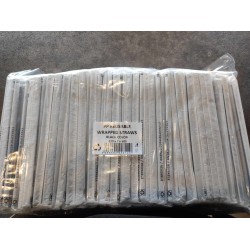 Reusable Black Jumbo Plastic Straw Individually Wrapped 220x7x500