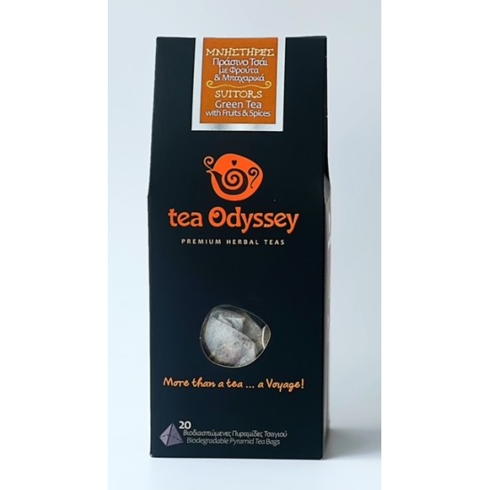 Tea Odyssey Τσάι Μνηστήρες - Πράσινο Τσαι Με Φρούτα & Μπαχαρικά - 20τμχ. Tea Odyssey Τσάι Μνηστήρες - Πράσινο Τσαι Με Φρούτα & Μπαχαρικά - 20τμχ.