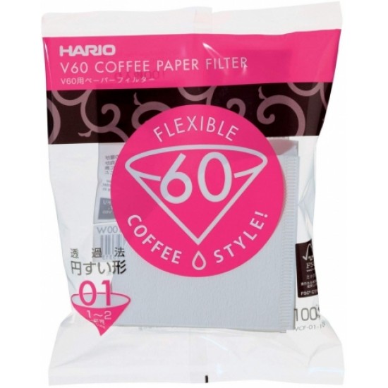 Hario Paper Filters 01 white 100τμχ