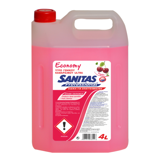 Sanitas Pro Υγρό Γενικού Καθαρισμού Economy - Κεράσι 4L