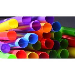 Straight Plastic Straws Colorful 1000pcs
