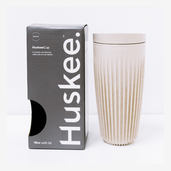 Huskee Cup&Lid Natural 16oz
