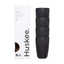 Huskee Cup Charcoal 12oz 4 pcs