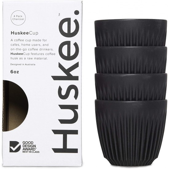 Huskee Cup Charcoal 6oz 4 τμχ