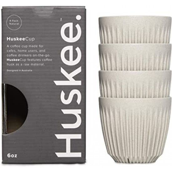 Huskee Cup Natural 6oz 4 τμχ