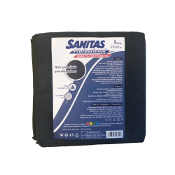 Sanitas Pro Black Microfiber Cloths 5 pcs.