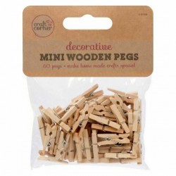 Decorative Wooden Mini Pegs 60pcs.