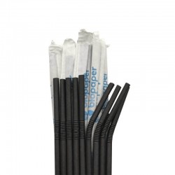 Bio Paper Paper Straw Black 250pcs