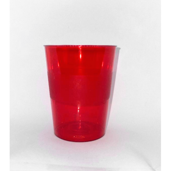 Πλαστικό Ποτήρι Crystal Για Party Κόκκινο 10 τμχ.