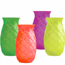 Tiki Γυάλινο Ποτήρι "Pina Neon"σε 4 Χρώματα